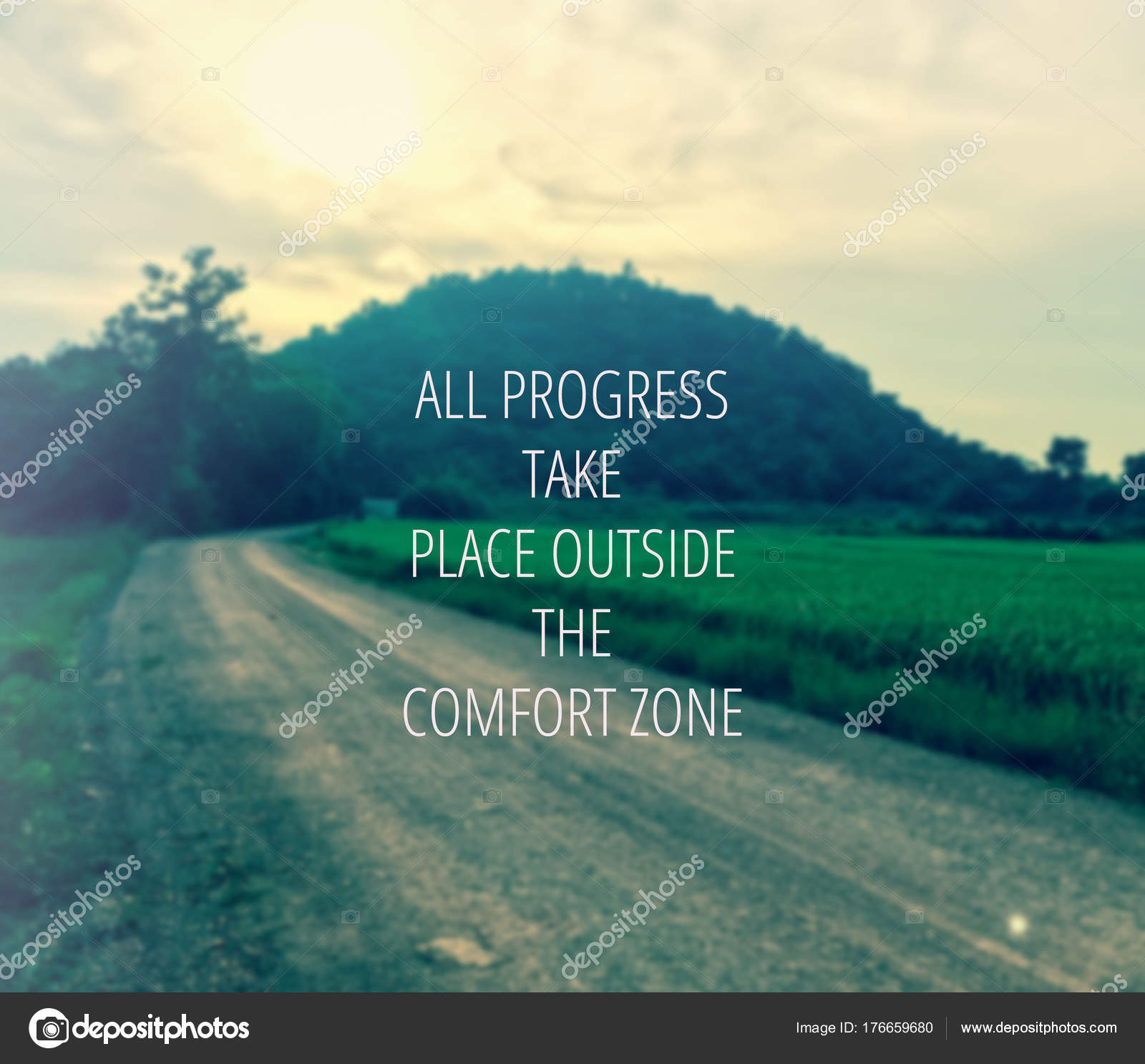 Inspirational Quote Motivational Background All Progress Take