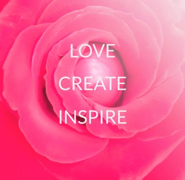 İnspirational alıntı... çiçek arka plan bulanık aşk oluşturmak ilham