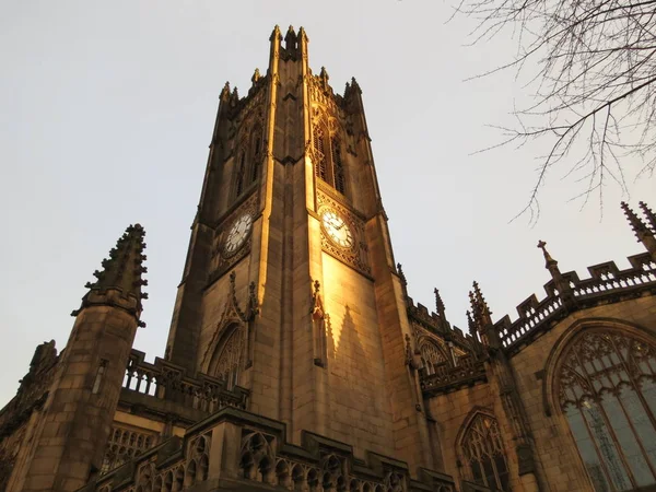 Akşamları Manchester Katedrali — Stok fotoğraf