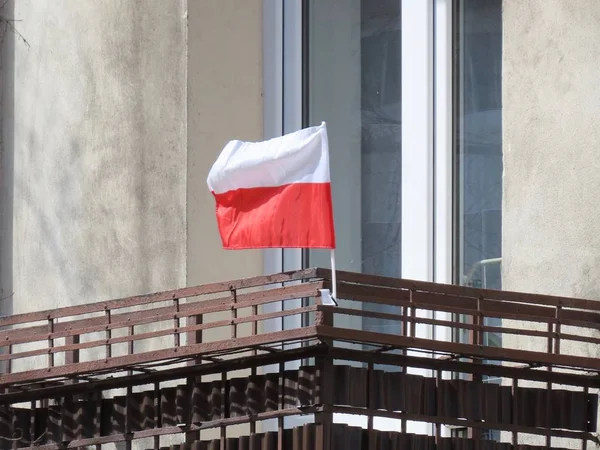 Small Polish flag — Stock Photo, Image