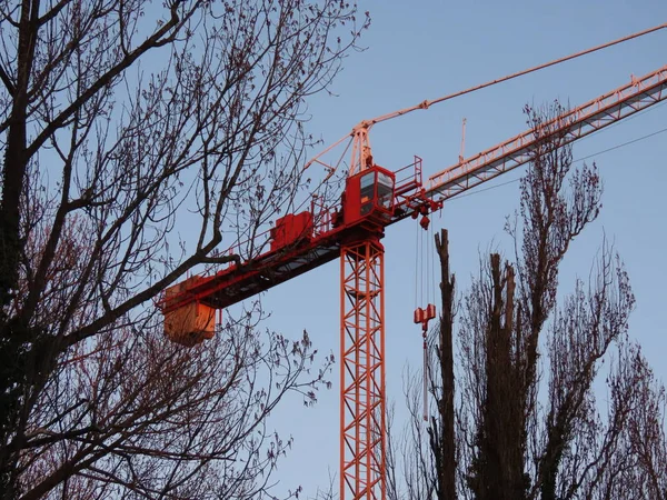 Rode toren kraan — Stockfoto