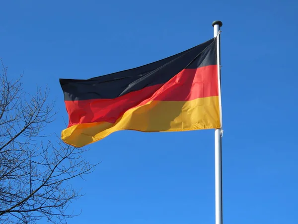 German flag in spring — Stock Photo, Image