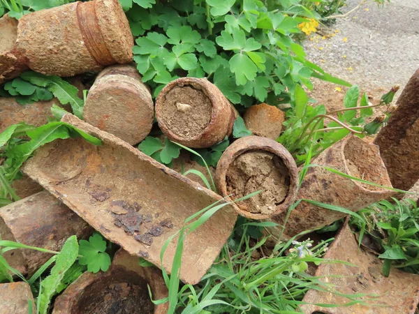 Rusty artillery shells — Stock Photo, Image