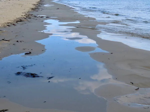 Islak plaj kum — Stok fotoğraf