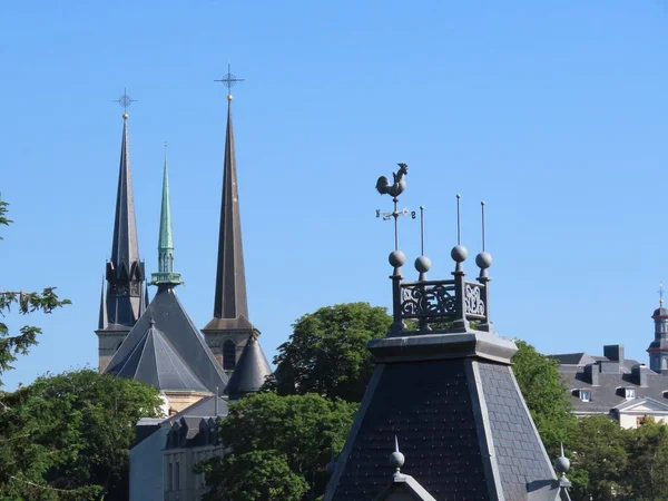 Luxembourg Cathedral towers — Stock Photo, Image