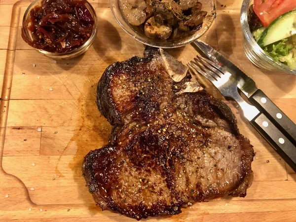 Well done steak — Stock Photo, Image