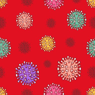 Coronavirüs covid 19 pandemik virüs kusursuz desen
