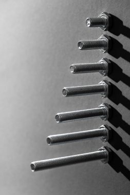 Cıvata çizgisi siyah beyaz