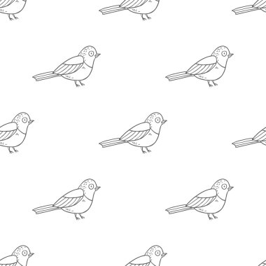 örüntüsünde sevimli parlak kuşlar 