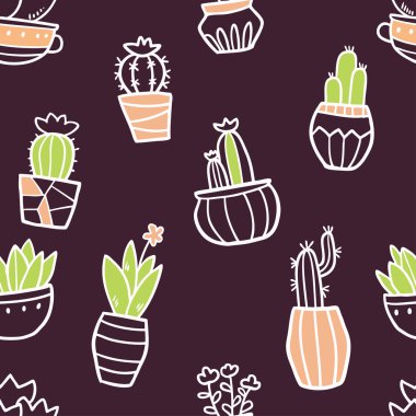 karikatür seamless modeli 