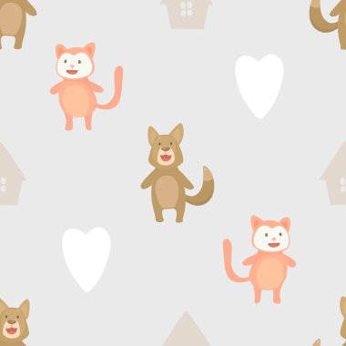 Kedi ve köpek hakkında bir ev hayal