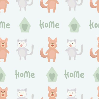 Kedi ve köpek hakkında bir ev hayal