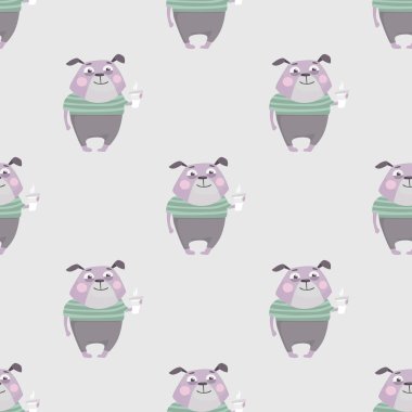 kahve ile şirin komik köpek 