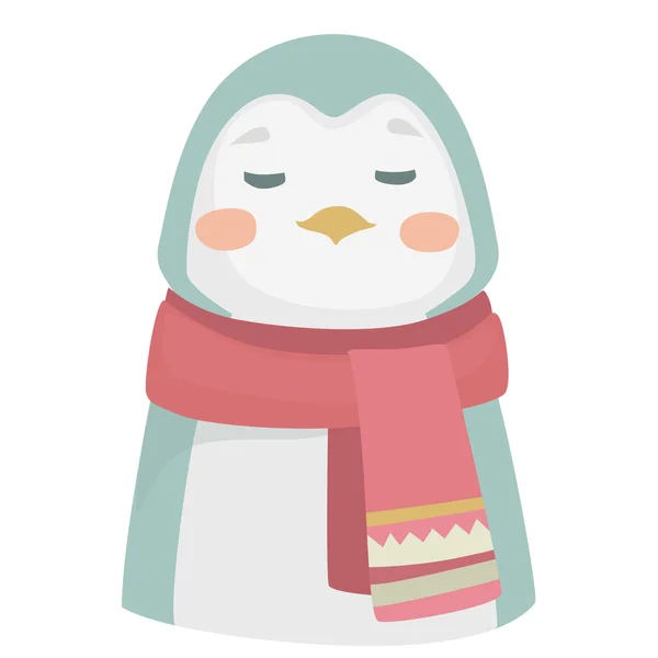 Beyaz sevimli penguen — Stok Vektör
