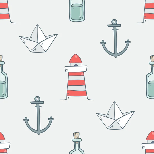 Summer sea cute icons. — Stock Vector