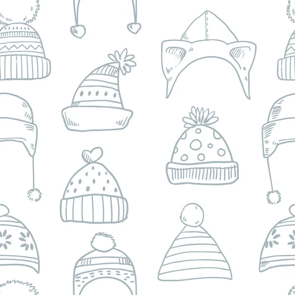 Winter hats set — Stock Vector