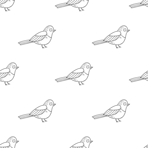 Pattern of cute bright birds — Stock Vector