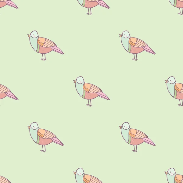 Modèle d'oiseaux brillants mignons — Image vectorielle