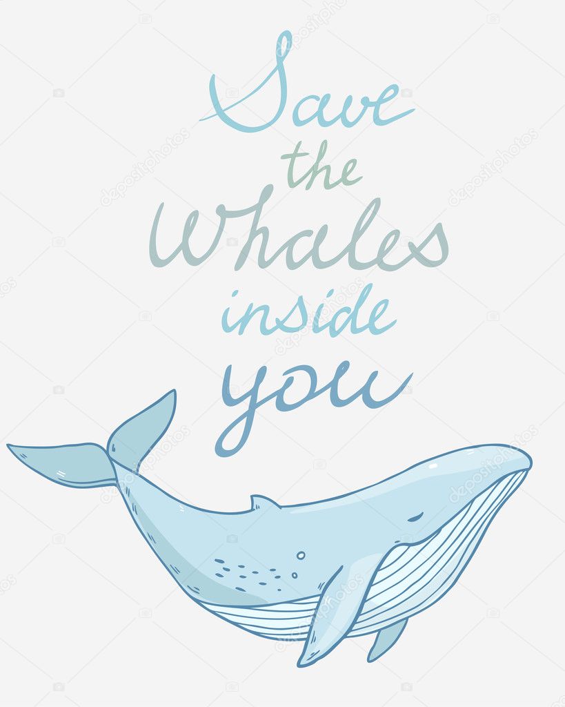 cute cartoon drawing sea life whales 