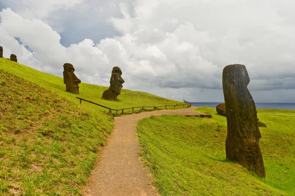 V Chile sochy Moai — Stock fotografie