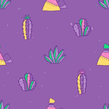 kaktüsler desenle çizgi film