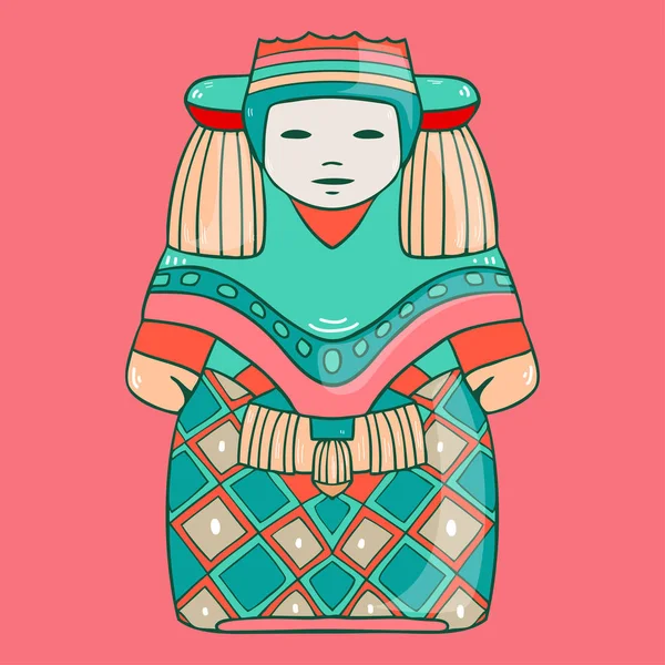 아즈텍 전통 인형 — 스톡 벡터