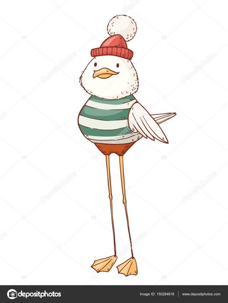 Cute cartoon seagull Stock Vector Image by ©Lunter #150284618