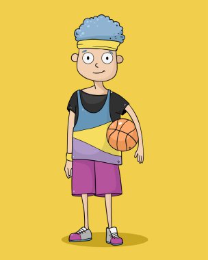 Basketbol oyuncu çizgi film karakteri 