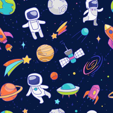 outer space pattern  clipart