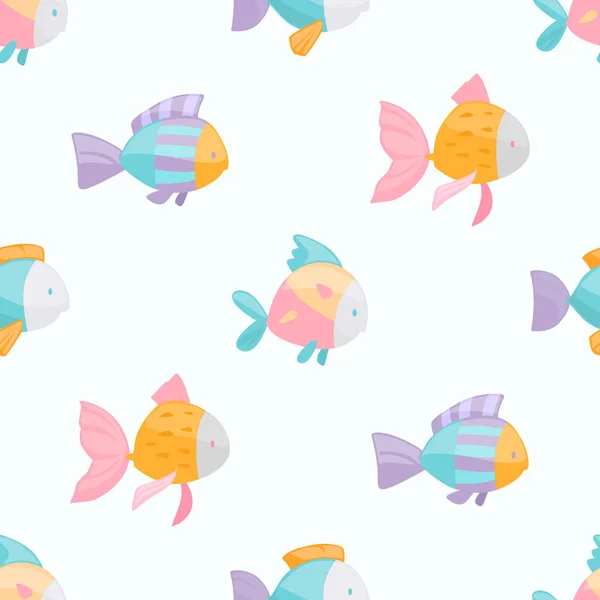 Diferentes peces hermosos — Vector de stock