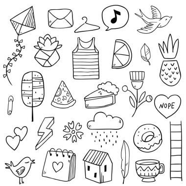 Yaz deseni farklı unsurları ile