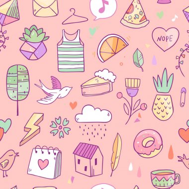 Yaz deseni farklı unsurları ile