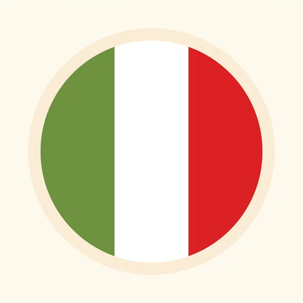 Bandiera italiana illustrato . — Vettoriale Stock