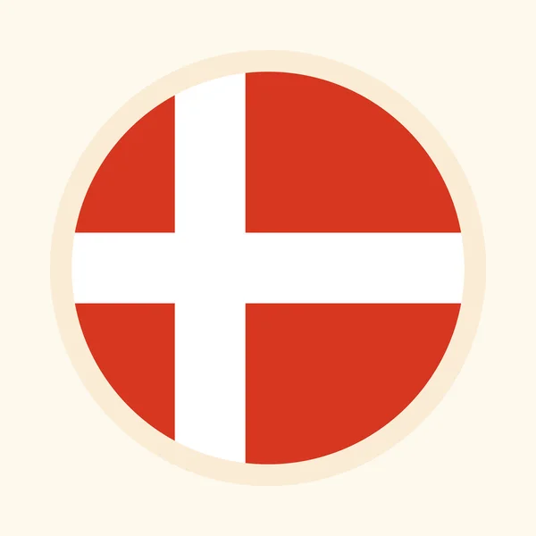 Vector illustrated flag of Denmark. — Stock Vector