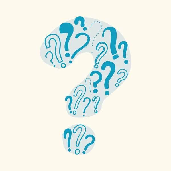 Big mosaic question mark. — Stock Vector