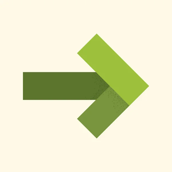 Flecha de textura verde poco — Vector de stock