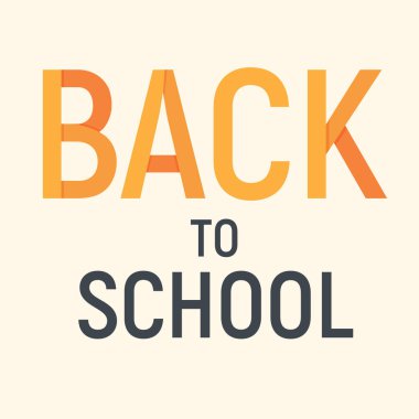 Geri okul başlık için basit.