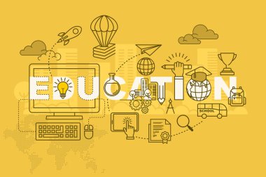 Kariyer Web sitesi banner kavramı ile ince çizgi düz çizmek