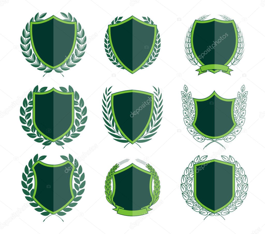 Luxury Green Badges Laurel Wreath Collection