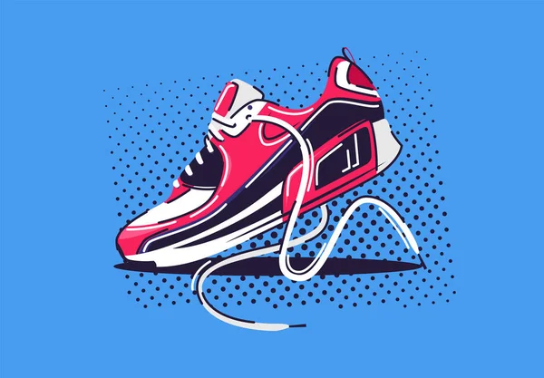 Vector illustration of one sports running Shoe