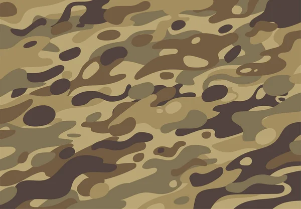 Vector Illustration Military Camouflage Background Template Brown Colors — Stock Vector