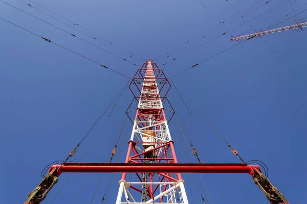 Radio transmitter tower Liblice, the highest construction in Czech republic — Stock Photo, Image