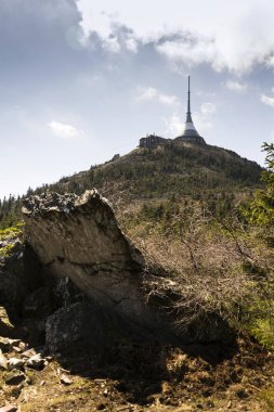 Telekomünikasyon vericileri kule Jested, Liberec, Çek Cumhuriyeti