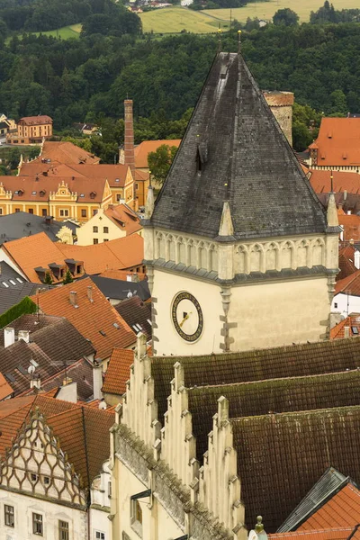 Aerial view of Old City Hall in Tabor, Czech Republic — Stock Photo, Image