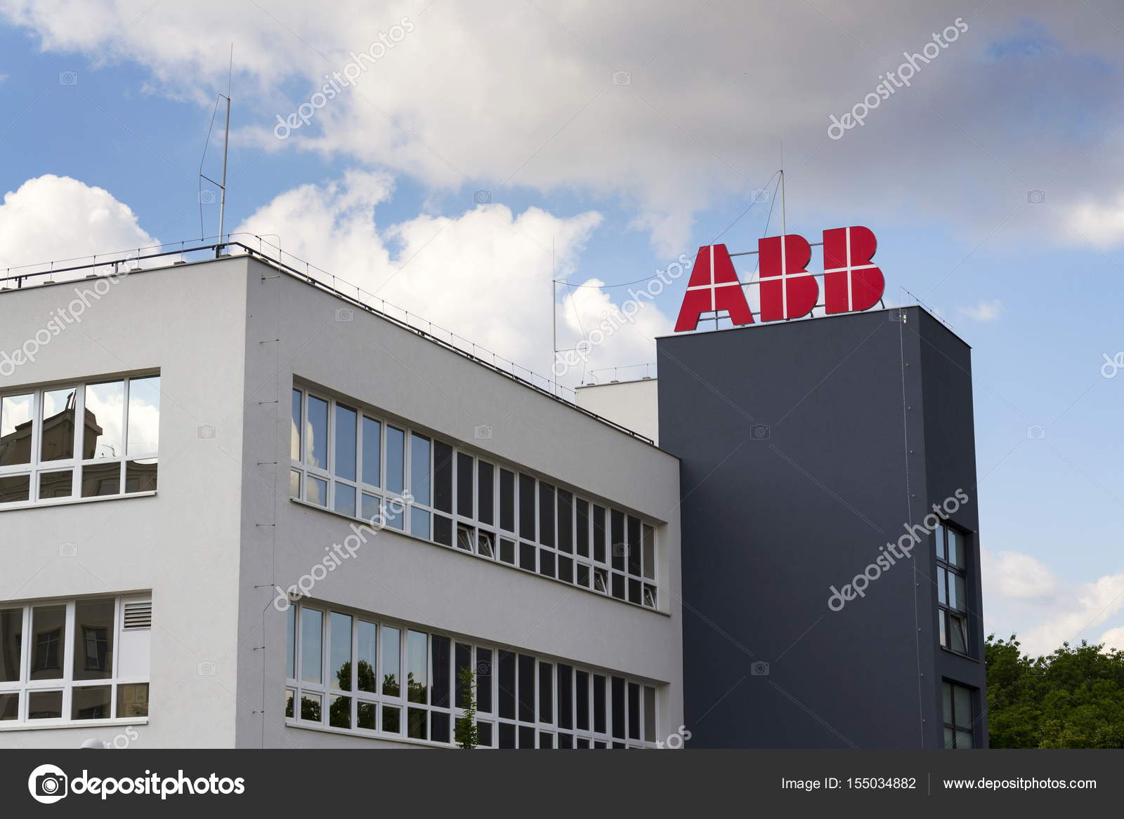 ABB company logo on headquarters building Stock Editorial Photo