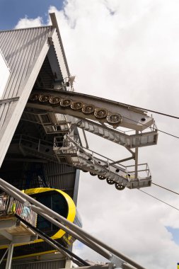  Gondol turist Dachstein teleferik üst istasyonu ile