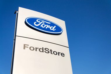 Ford motor şirketi logosuna Bayilik bina 