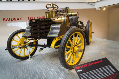 The NW 12 HP racing car from 1900 stands in National technical museum clipart