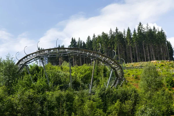 Tor Saneczkowy Roller Coaster Bobsled Letni Dzień Rittisberg Alpy Austria — Zdjęcie stockowe