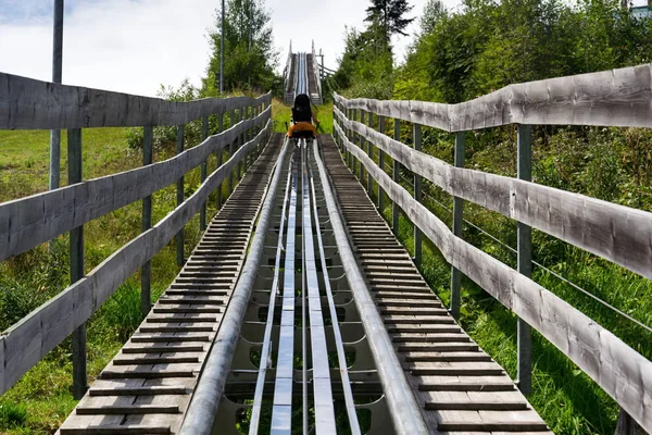 Roller Coaster Toboggan Dans Journée Été Rittisberg Alpes Autriche — Photo